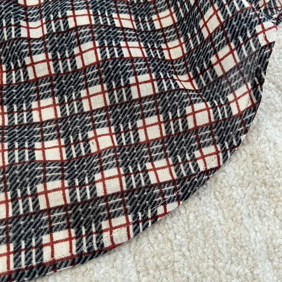 NWOT Free People One Cotton Long Sleeve Button Up Plaid Blouse Top S - Picture 9 of 11